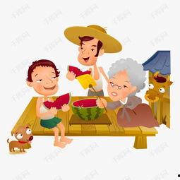 小孩吃瓜图片带字,小宝贝欢乐吃瓜瞬间